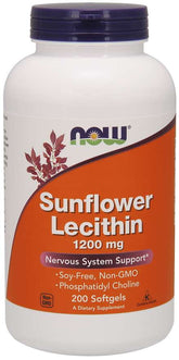 Lécithine de tournesol 1200 MG 200 gélules NOW FOODS